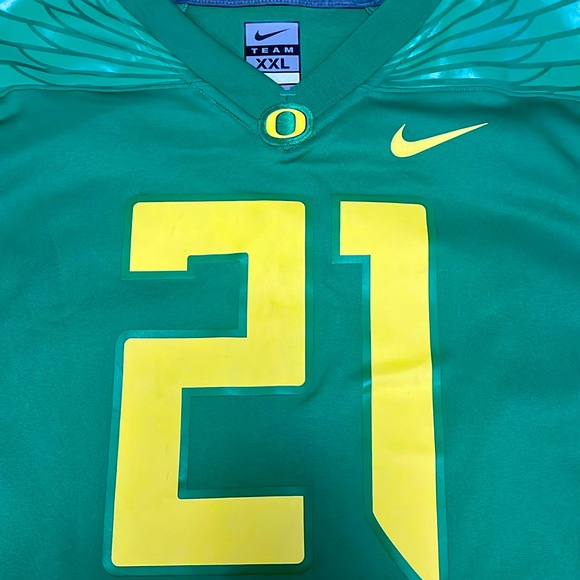 Men’s Nike Apple green Oregon Ducks # 21 jersey - Picture 3 of 6
